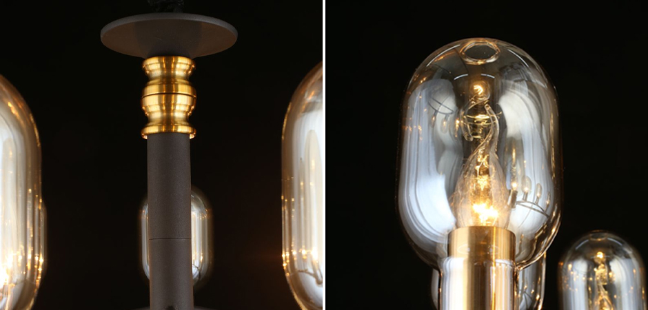 Люстра c овальными плафонами Champagne Glass Люстра c овальными плафонами Champagne Glass - Loft-Concept в Волгограде
