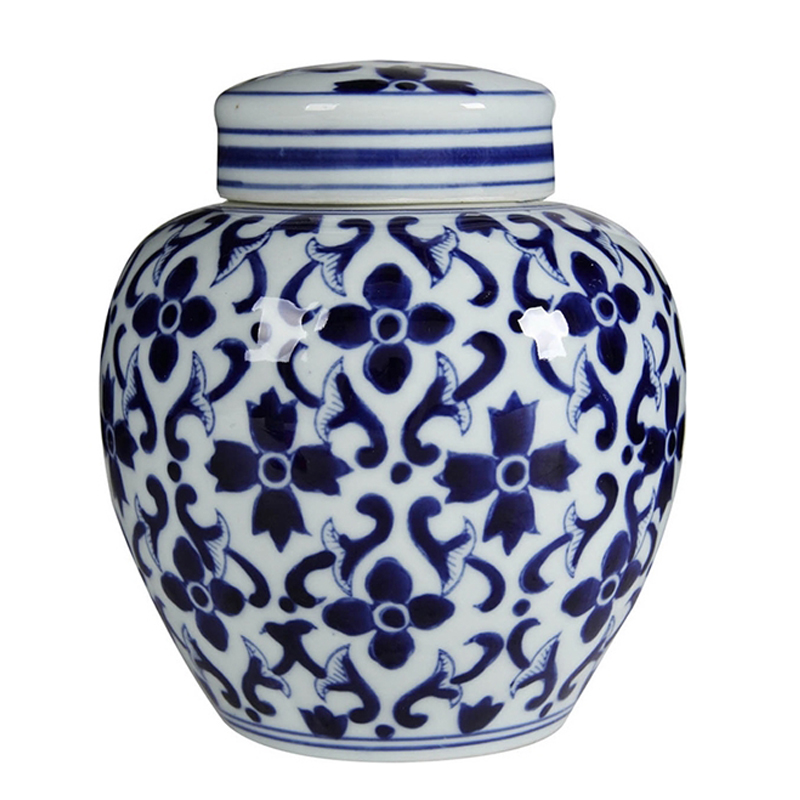 Ваза Irene Vase Белый Синий в Волгограде | Loft Concept 
