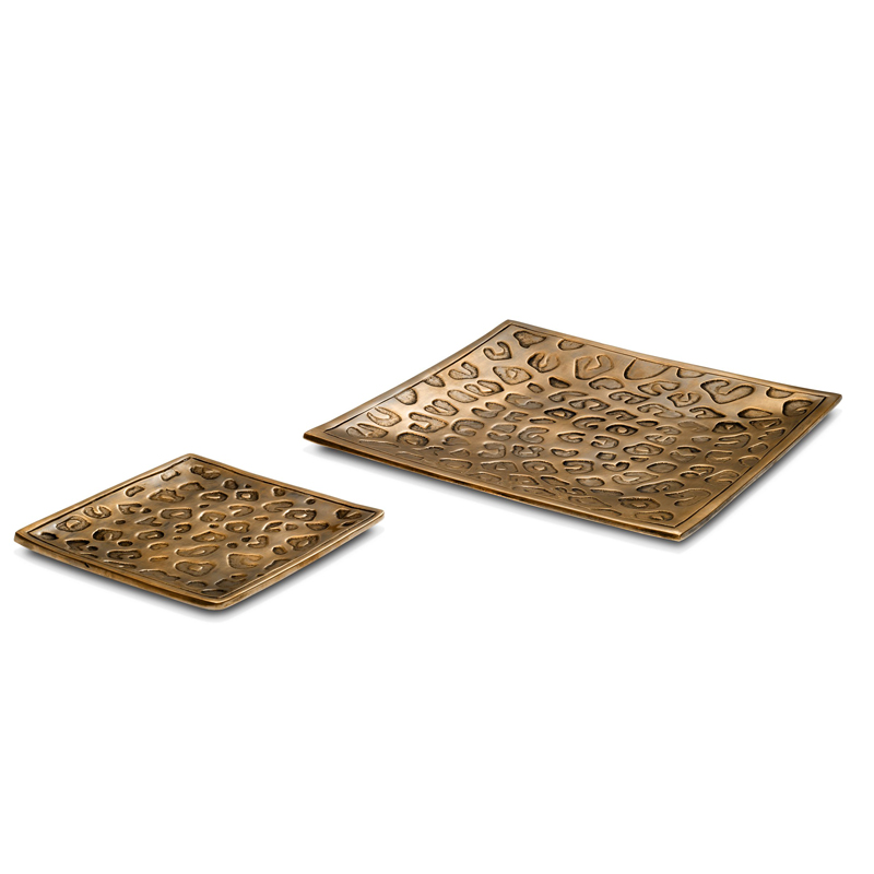 Комплект подносов Eichholtz Tray Jaguar set of 2 Винтажная латунь Комплект подносов Eichholtz Tray Jaguar set of 2 Винтажная латунь в Волгограде | Loft Concept