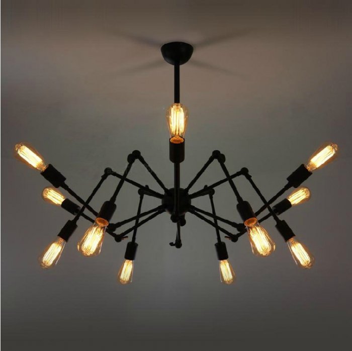 Люстра Loft Industrial Sputnik Chandelier Spider Черный Люстра Loft Industrial Sputnik Chandelier Spider Черный в Волгограде | Loft Concept