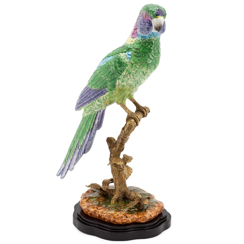 Статуэтка PARROT ATLANTIDE SINGLE BRANCH Мульти Бронза Черный Статуэтка PARROT ATLANTIDE SINGLE BRANCH Мульти Бронза Черный в Волгограде | Loft Concept