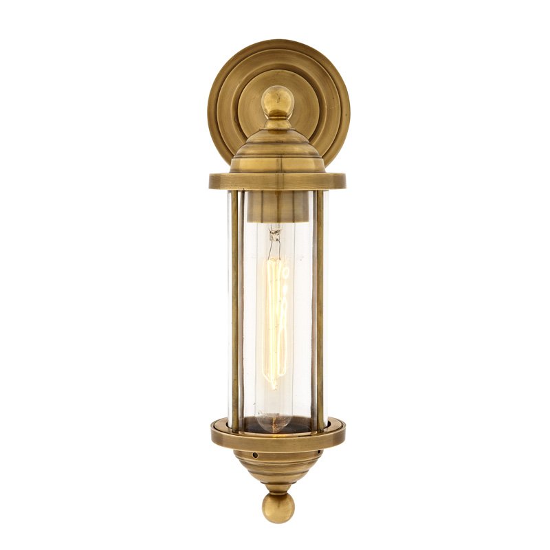 Бра Eichholtz Wall Lamp Clayton Brass Латунь Прозрачное Стекло Бра Eichholtz Wall Lamp Clayton Brass Латунь Прозрачное Стекло в Волгограде | Loft Concept