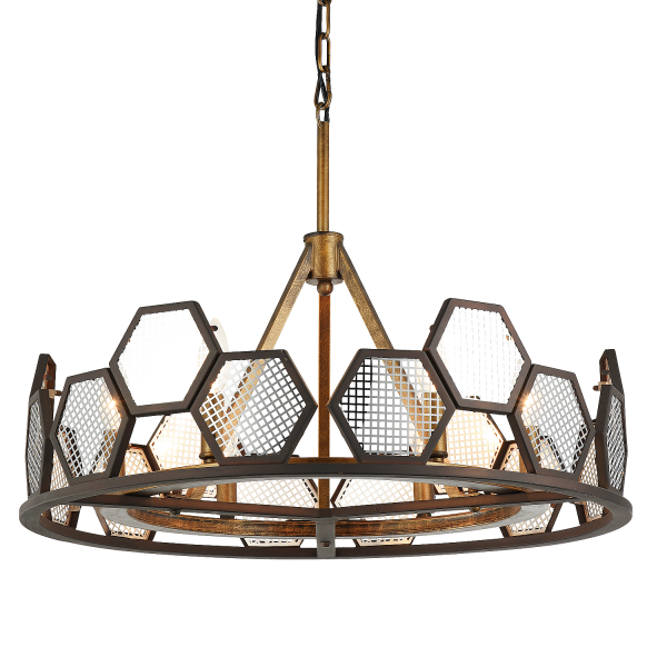 Люстра MetalComb Pendant 6 Черный Бронза Люстра MetalComb Pendant 6 Черный Бронза в Волгограде | Loft Concept