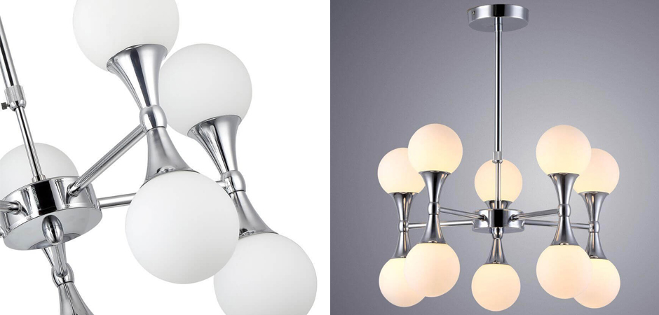 Люстра Ball Valley Chandelier Chromium 10 Люстра Ball Valley Chandelier Chromium 10 - Loft-Concept в Волгограде