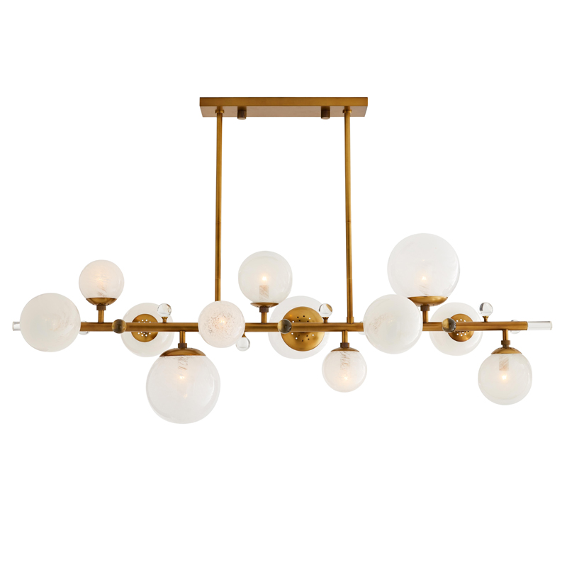 Люстра Arteriors TROON CHANDELIER Золотой Прозрачный Белый Люстра Arteriors TROON CHANDELIER Золотой Прозрачный Белый в Волгограде | Loft Concept
