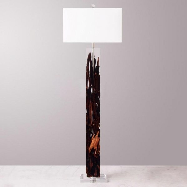 Торшер Lampadaire Kisimi Acrylic glass dark Белый Коричневый Торшер Lampadaire Kisimi Acrylic glass dark Белый Коричневый в Волгограде | Loft Concept