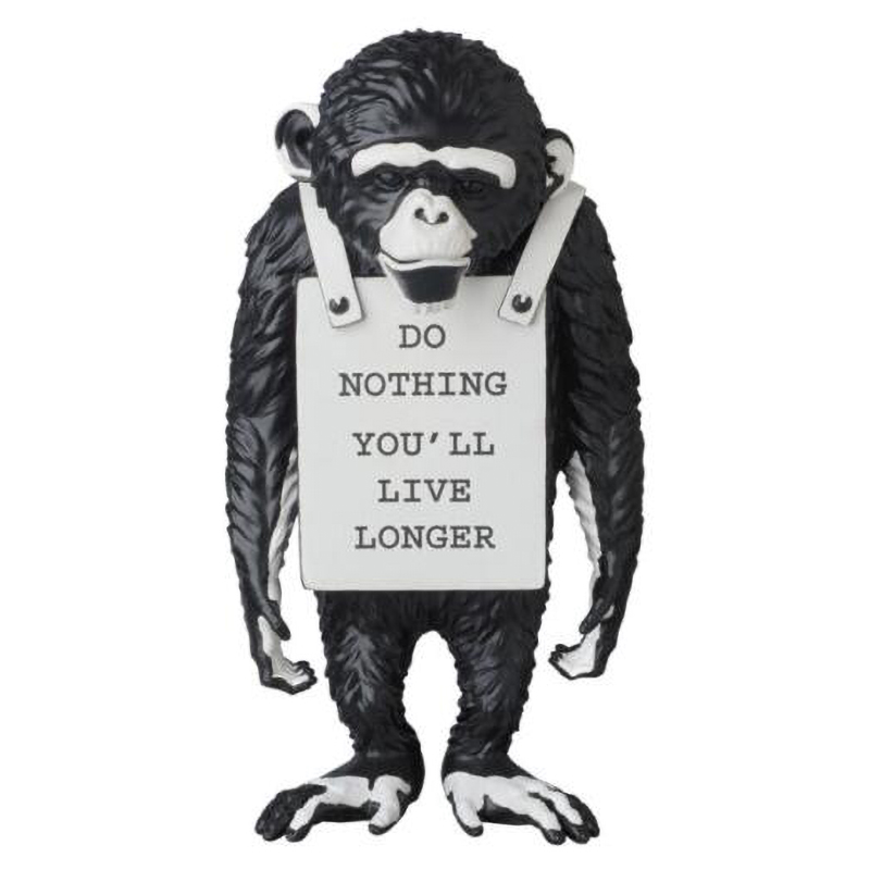 Статуэтка Banksy Lying Monkey Black and White Черно-белый Статуэтка Banksy Lying Monkey Black and White Черно-белый в Волгограде | Loft Concept