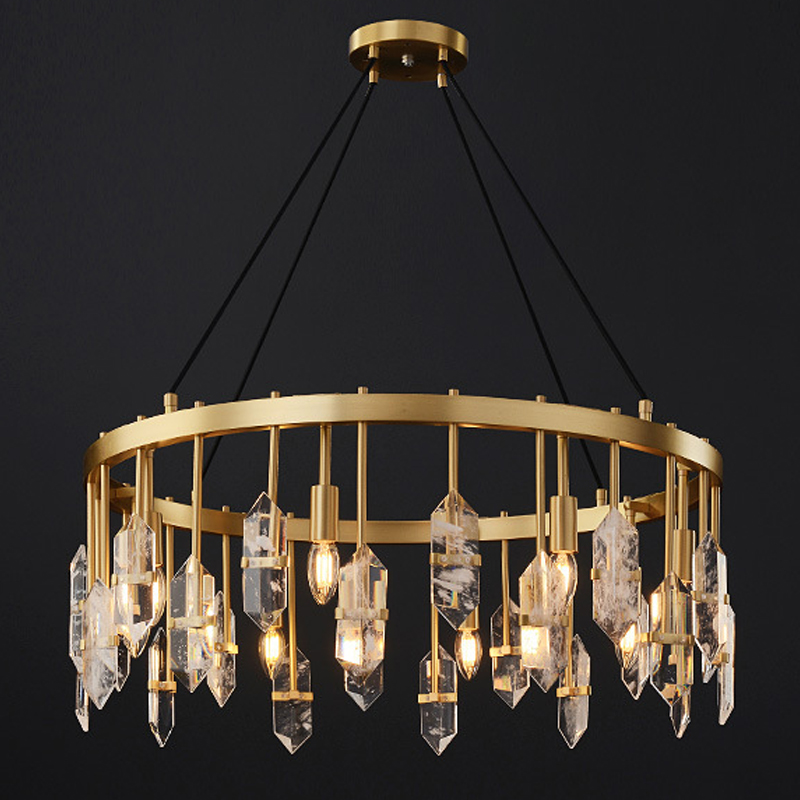 Люстра Dorotea Chandelier Латунь Прозрачный Люстра Dorotea Chandelier Латунь Прозрачный в Волгограде | Loft Concept