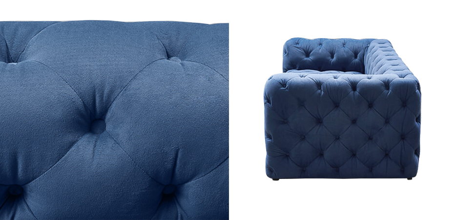Диван Soho tufted blue velor Диван Soho tufted blue velor - Loft-Concept в Волгограде