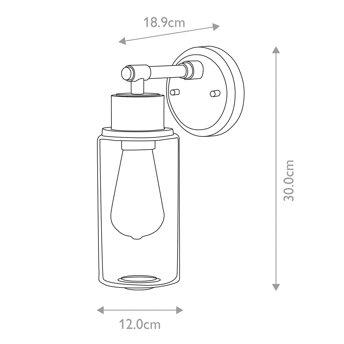Бра с цилиндрическим прозрачным плафоном из стекла с пузырьками Elstead Lighting в Волгограде