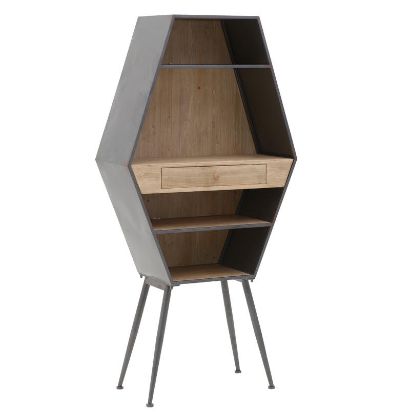 Стеллаж Rhombus Wood Rack Бежевый Черный Стеллаж Rhombus Wood Rack Бежевый Черный в Волгограде | Loft Concept