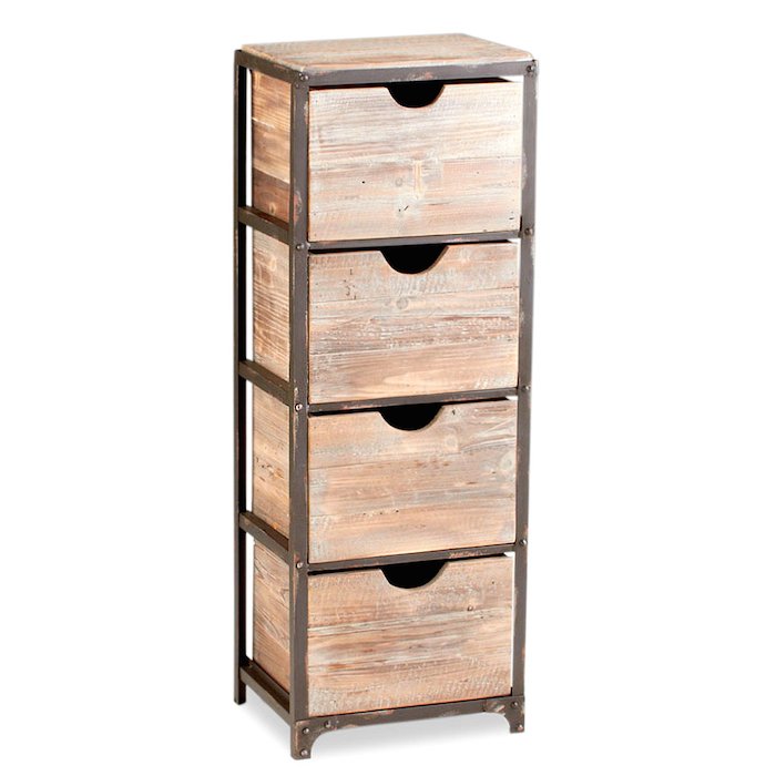 Тумба в винтажном стиле Industrial Metal Rust Tall Storage Shelf Тумба в винтажном стиле Industrial Metal Rust Tall Storage Shelf в Волгограде | Loft Concept