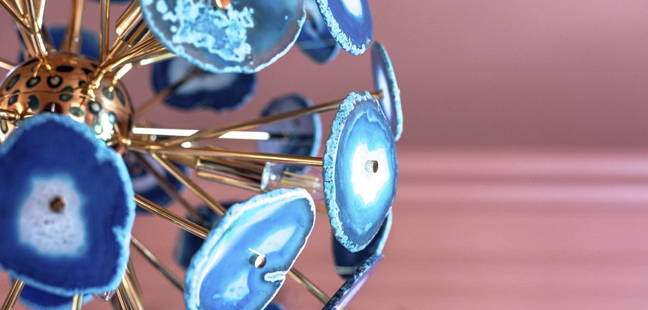 Люстра BRANQUINHO CHANDELIER AGATE blue Люстра BRANQUINHO CHANDELIER AGATE blue - Loft-Concept в Волгограде