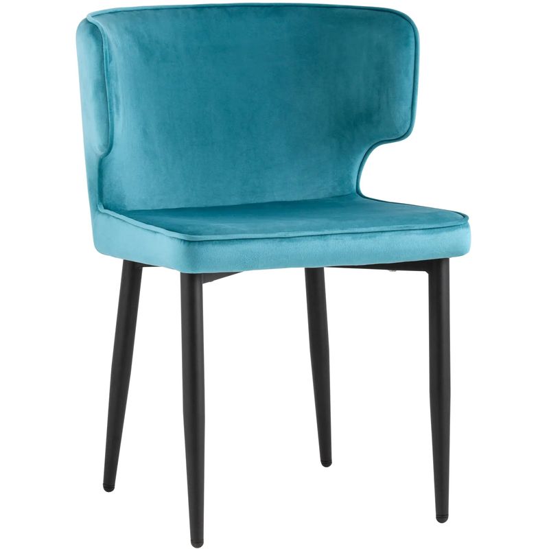 Стул Mateo Chair Бирюзовый Велюр Бирюзовый Черный Стул Mateo Chair Бирюзовый Велюр Бирюзовый Черный в Волгограде | Loft Concept