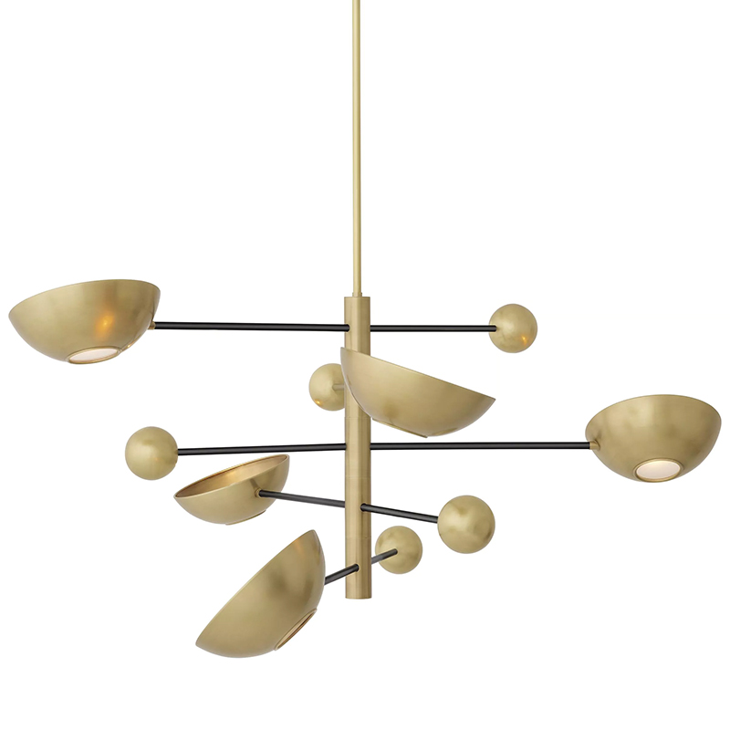 Люстра Eichholtz Chandelier Salinas Белое матовое стекло Латунь Люстра Eichholtz Chandelier Salinas Белое матовое стекло Латунь в Волгограде | Loft Concept