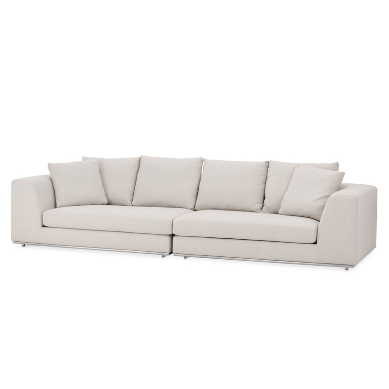 Диван Eichholtz Sofa Marlon Brando Молочный Нержавеющая сталь Диван Eichholtz Sofa Marlon Brando Молочный Нержавеющая сталь в Волгограде | Loft Concept