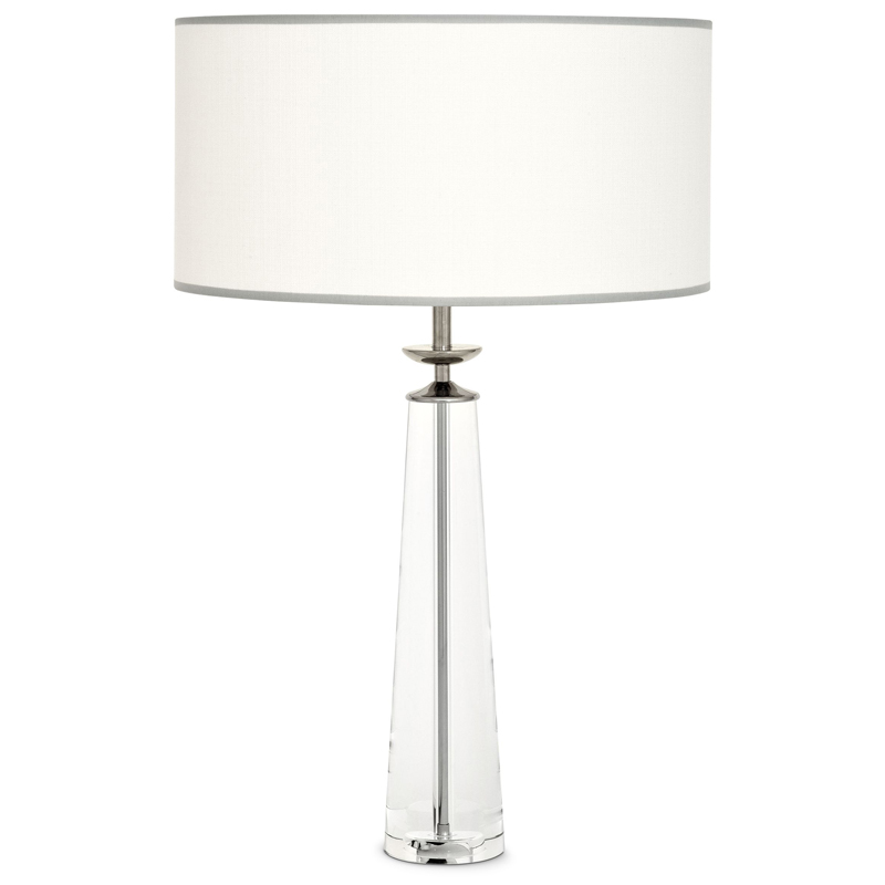 Настольная лампа Eichholtz Table Lamp Chaumon Прозрачный Белый Никель Настольная лампа Eichholtz Table Lamp Chaumon Прозрачный Белый Никель в Волгограде | Loft Concept