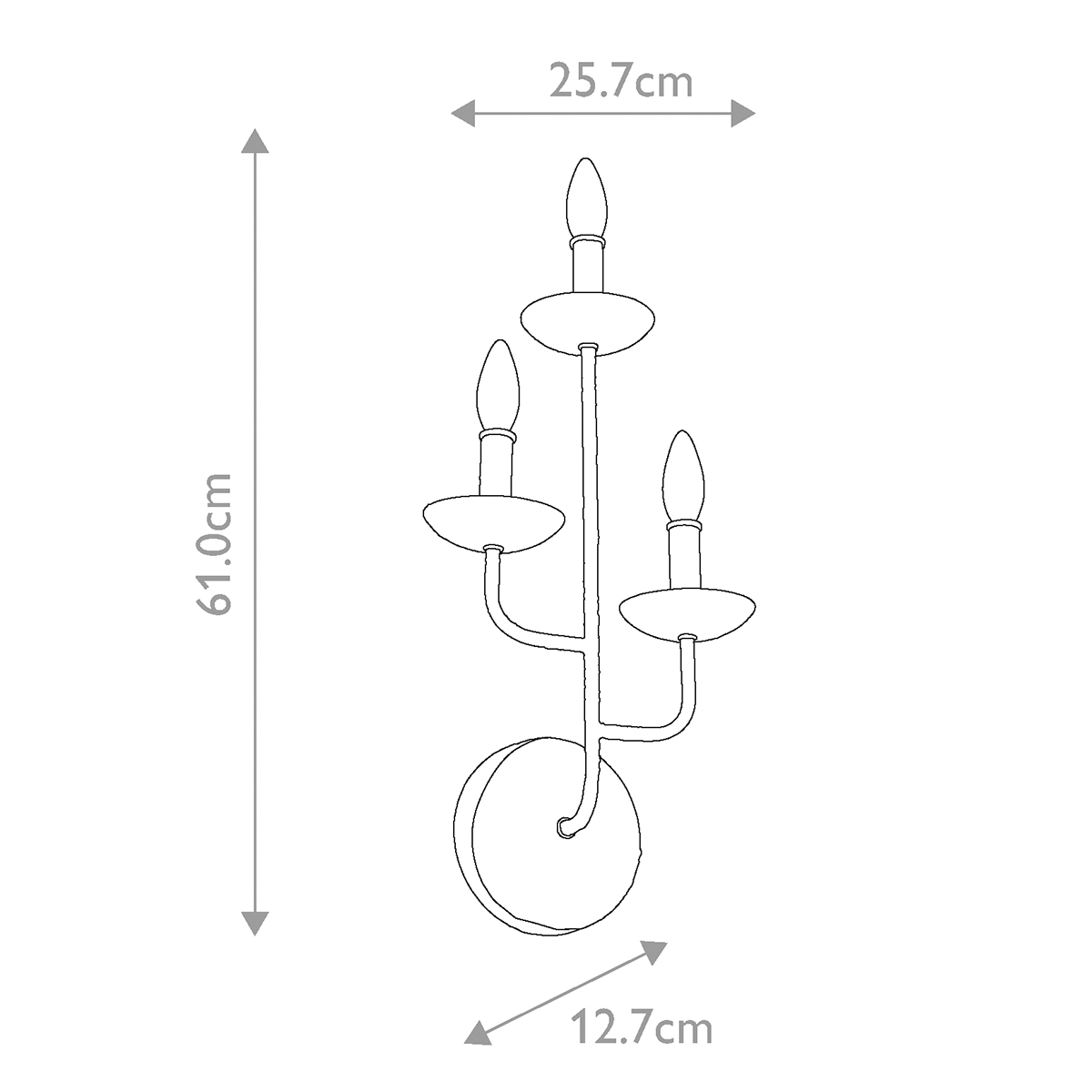 Бра с 3-мя лампами в форме свеч и фактурным покрытием Feiss в Волгограде