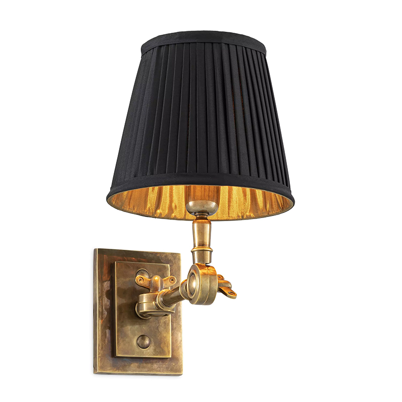Бра Eichholtz Wall Lamp Wentworth Brass Черный Винтажная латунь Бра Eichholtz Wall Lamp Wentworth Brass Черный Винтажная латунь в Волгограде | Loft Concept