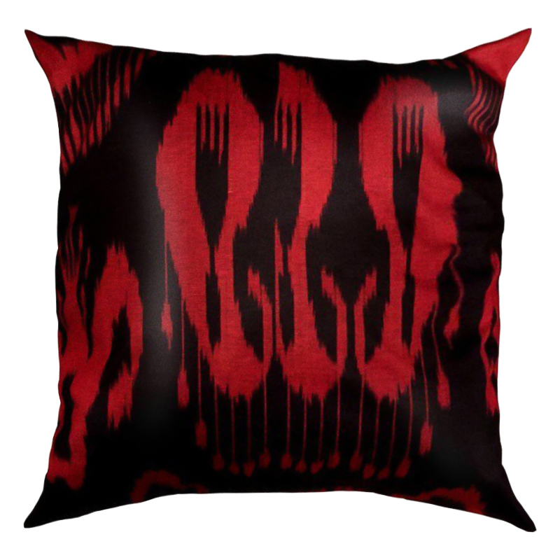 Подушка Red and Black Черный Красный Подушка Red and Black Черный Красный в Волгограде | Loft Concept