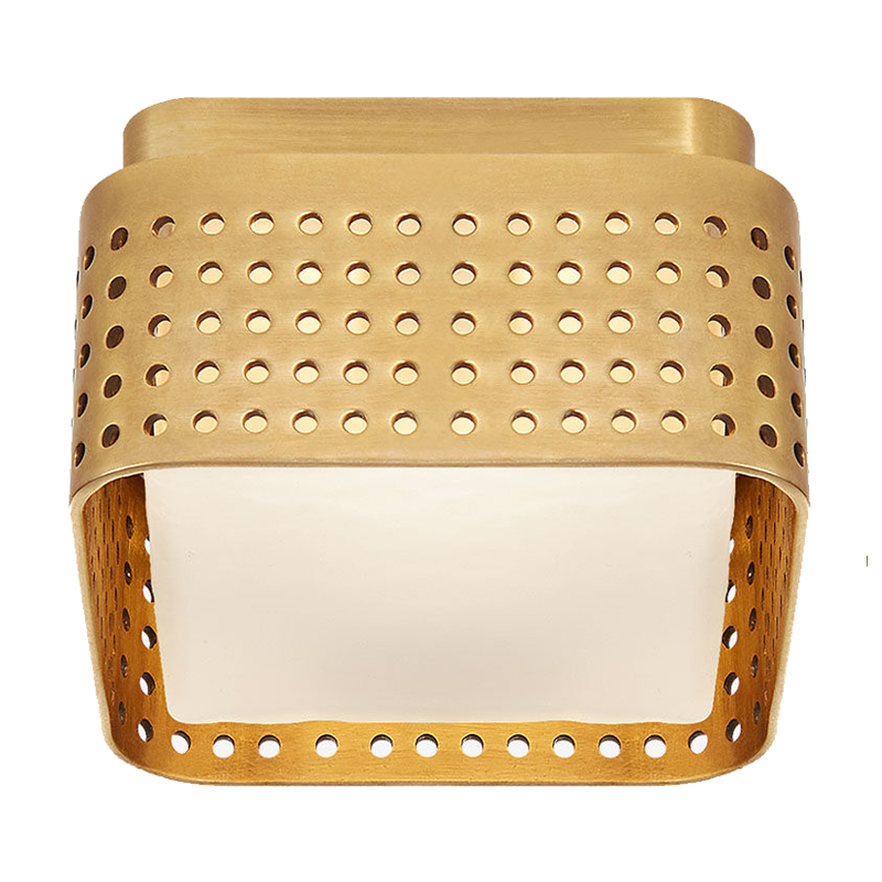PRECISION Petite Flush Mount Brass  Латунь Прозрачный белый в Волгограде | Loft Concept 