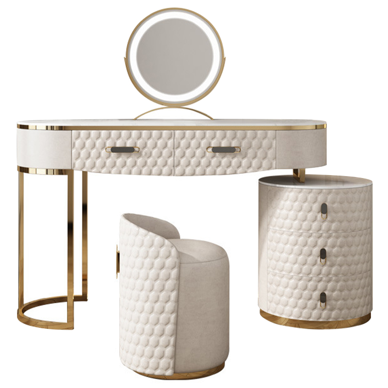 Трельяж Kathryn Bedroom Dressing Table White Белый Глянцевое золото Белый Мрамор Bianco Трельяж Kathryn Bedroom Dressing Table White Белый Глянцевое золото Белый Мрамор Bianco в Волгограде | Loft Concept