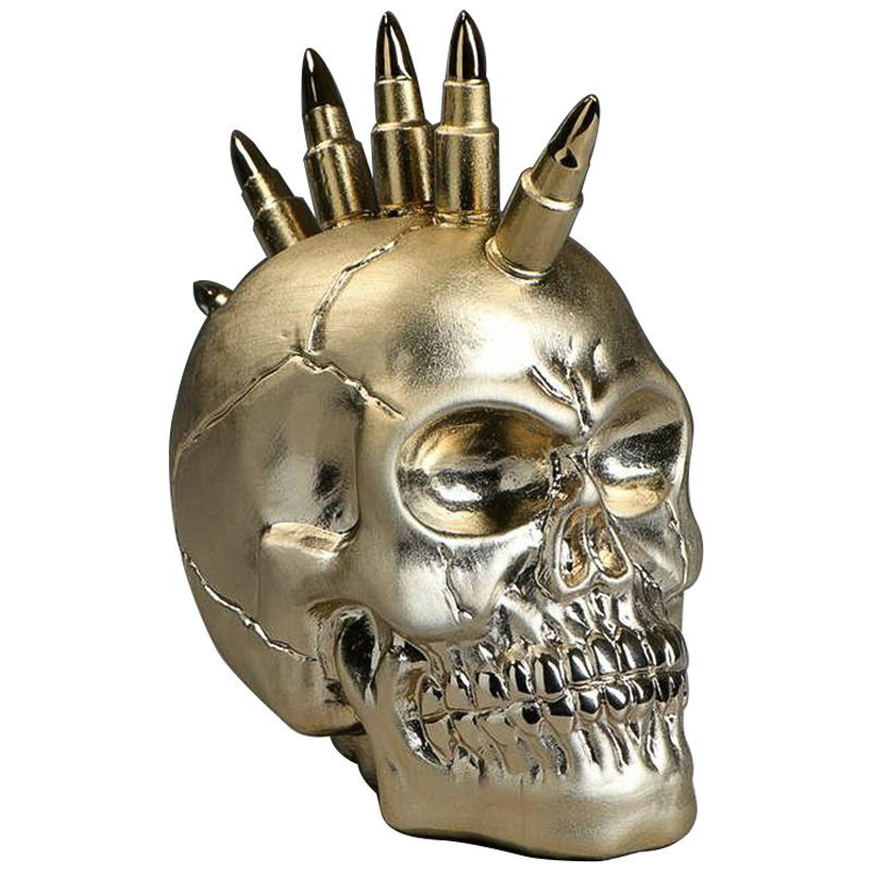 Статуэтка Skull Iroquois Золотой в Волгограде | Loft Concept 