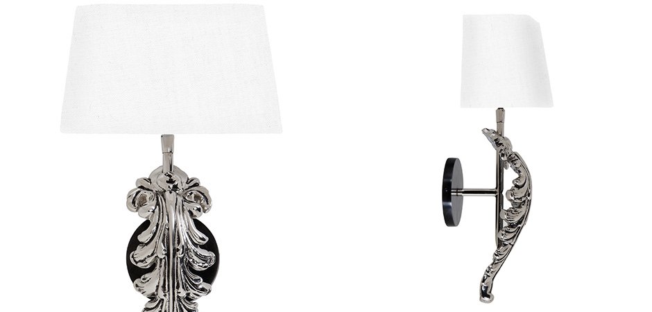 Бра Eichholtz Wall Lamp Beau Site Nickel+White Бра Eichholtz Wall Lamp Beau Site Nickel+White - Loft-Concept в Волгограде