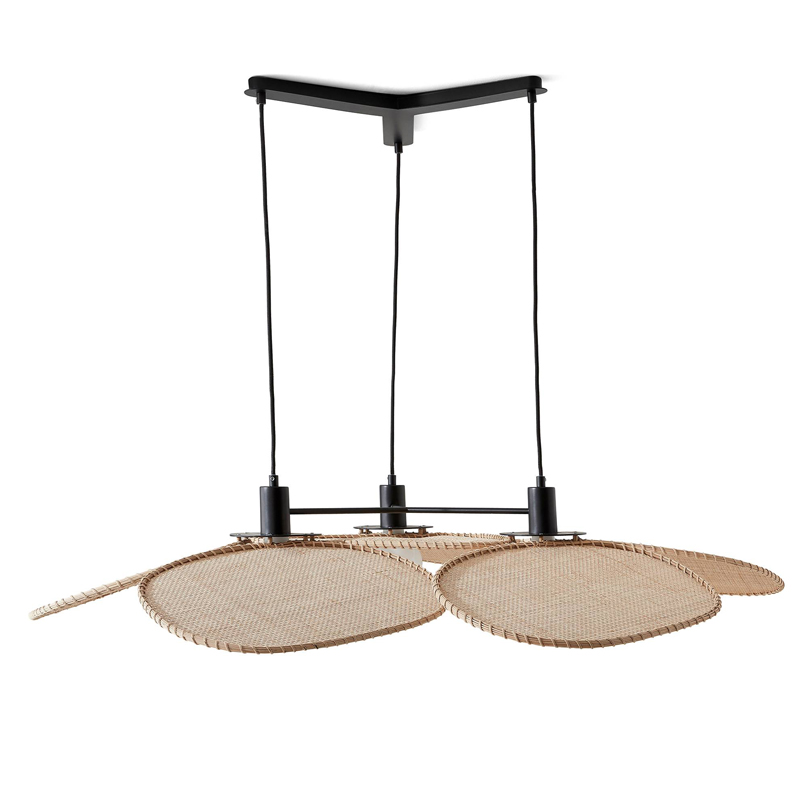 Люстра Wicker Leaves Chandelier Черный Бежевый Люстра Wicker Leaves Chandelier Черный Бежевый в Волгограде | Loft Concept