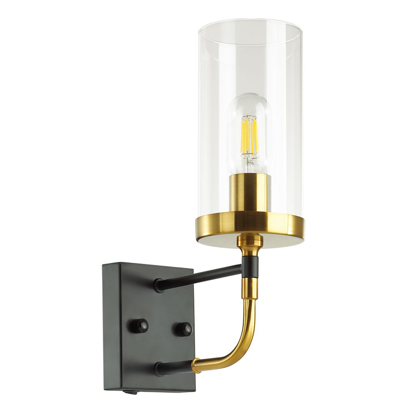 Бра Greger Sconce Прозрачный Глянцевое золото Черный Бра Greger Sconce Прозрачный Глянцевое золото Черный в Волгограде | Loft Concept