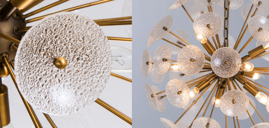 Люстра Sputnik Textured Glass White Chandelier Люстра Sputnik Textured Glass White Chandelier - Loft-Concept в Волгограде