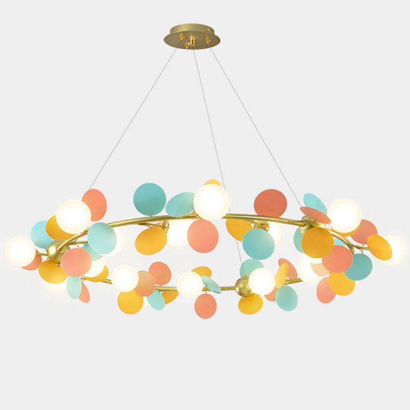 Люстра MATISSE Chandelier circle multicolor Золотой Белый Мульти в Волгограде | Loft Concept 