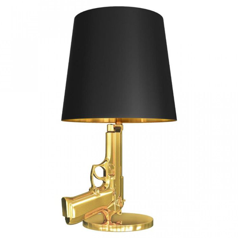 Настольная лампа Flos Gun Table Lamp Золотой Черный Настольная лампа Flos Gun Table Lamp Золотой Черный в Волгограде | Loft Concept