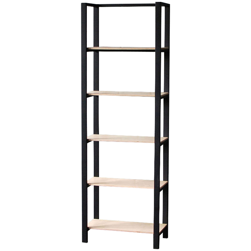 Стеллаж Caiden Industrial Metal Rust Rack Черный Древесина Стеллаж Caiden Industrial Metal Rust Rack Черный Древесина в Волгограде | Loft Concept