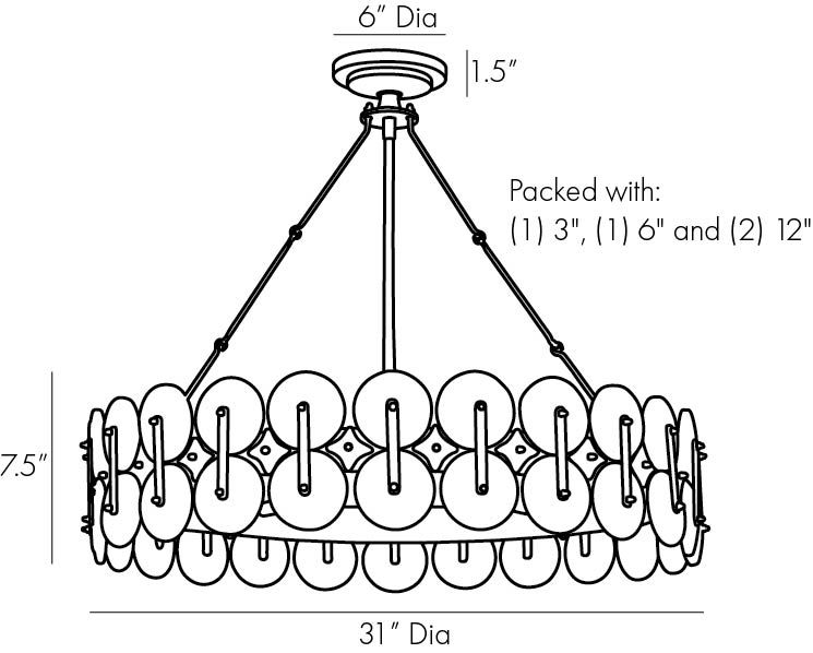 Люстра Arteriors RONDELLE CHANDELIER Люстра Arteriors RONDELLE CHANDELIER в Волгограде