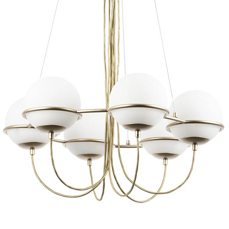 Люстра Melissa Chandelier Champagne 6 Белый Золотой Шампань Люстра Melissa Chandelier Champagne 6 Белый Золотой Шампань в Волгограде | Loft Concept
