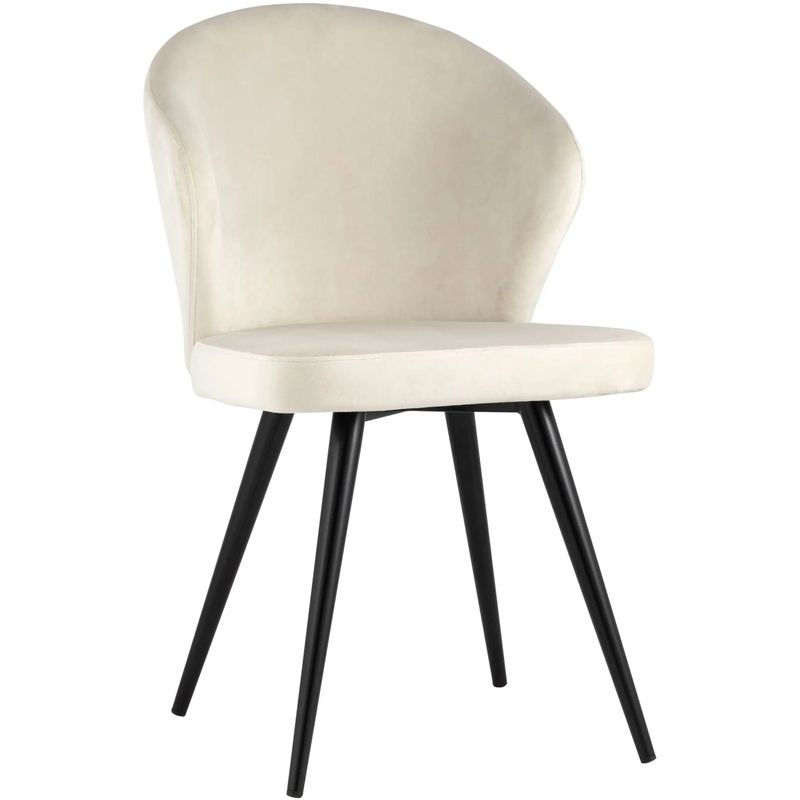 Стул Кремовый Бархат Volante Chair Кремовый Черный Стул Кремовый Бархат Volante Chair Кремовый Черный в Волгограде | Loft Concept