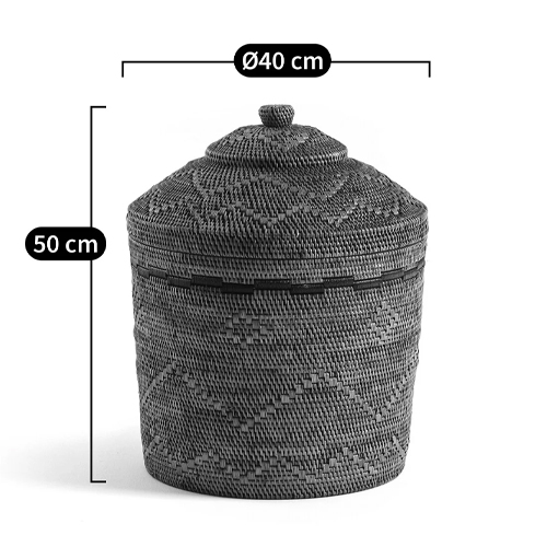 Корзина с крышкой из плетеного ротанга Jumaane Wicker Basket в Волгограде