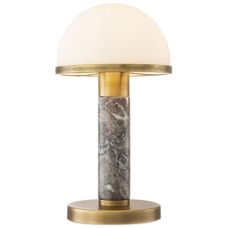 Настольная лампа Eichholtz Table Lamp Ziegel Белый Серый Латунь Настольная лампа Eichholtz Table Lamp Ziegel Белый Серый Латунь в Волгограде | Loft Concept