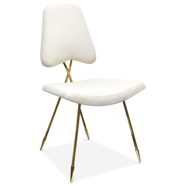 Стул Jonathan Adler Maxime Dining stool Бежево-серый Золотой Стул Jonathan Adler Maxime Dining stool Бежево-серый Золотой в Волгограде | Loft Concept