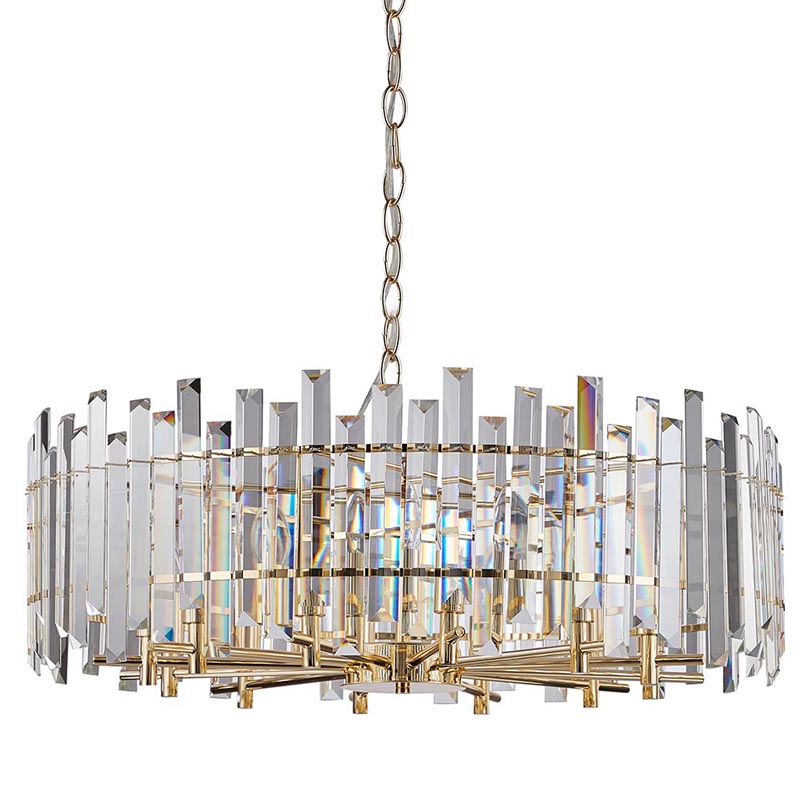 Люстра Langley Chandelier gold 80 Золотой Прозрачный Люстра Langley Chandelier gold 80 Золотой Прозрачный в Волгограде | Loft Concept