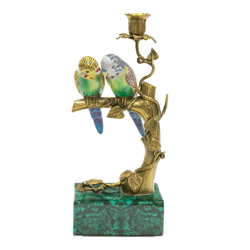 Подсвечник Duo Birds On Branch Мульти Бронза Подсвечник Duo Birds On Branch Мульти Бронза в Волгограде | Loft Concept