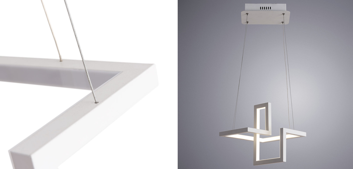 Люстра Esther Geometric White Chandelier III - фото