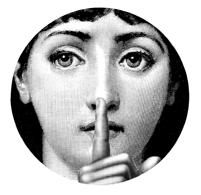 Декоративная тарелка Fornasetti 002 Черный Декоративная тарелка Fornasetti 002 Черный в Волгограде | Loft Concept