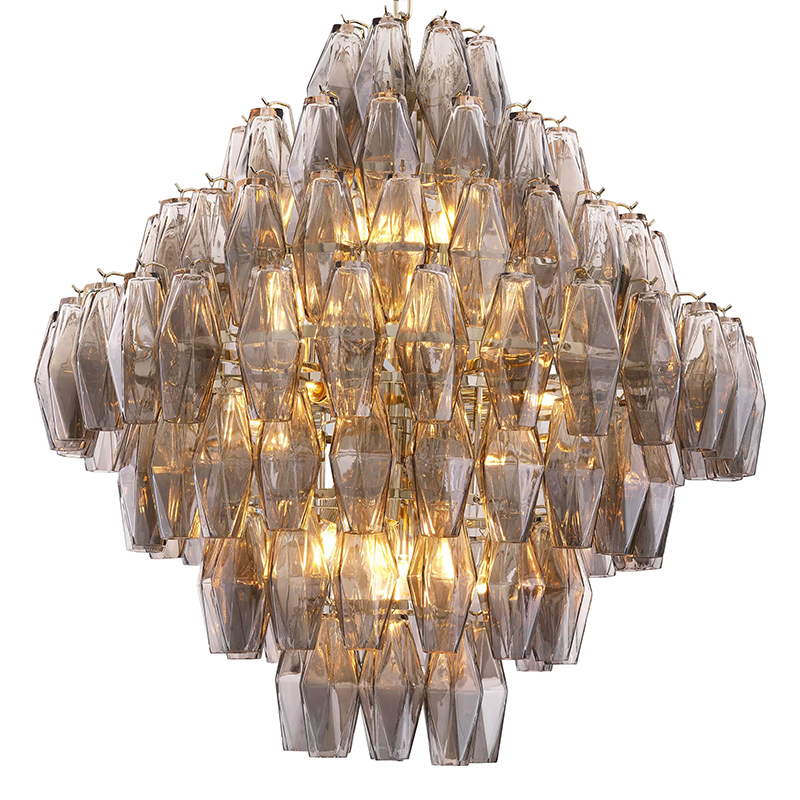 Люстра Eichholtz Chandelier Benini L Стекло Смок Никель Люстра Eichholtz Chandelier Benini L Стекло Смок Никель в Волгограде | Loft Concept