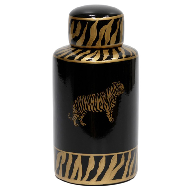 Ваза Tiger Vase black and gold Черный Золотой в Волгограде | Loft Concept 