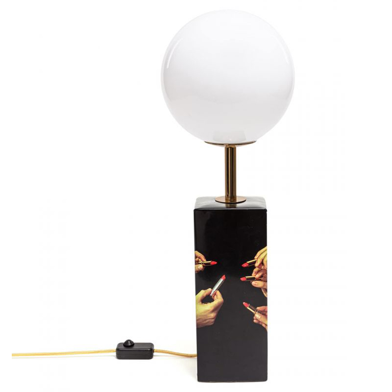 Настольная лампа Seletti Table Lamp Lipstick Черный Белый Мульти Настольная лампа Seletti Table Lamp Lipstick Черный Белый Мульти в Волгограде | Loft Concept