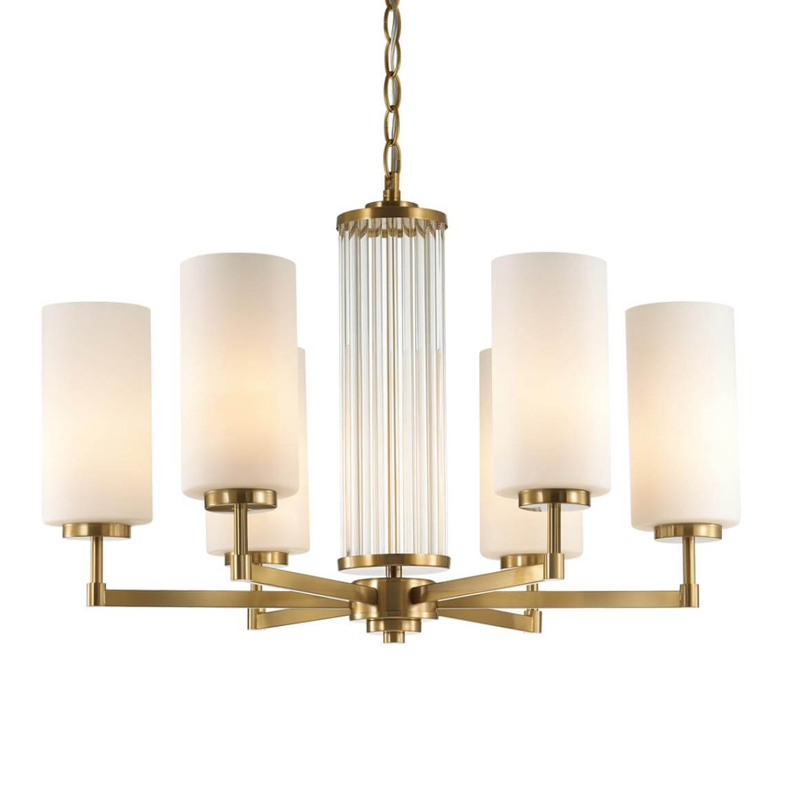 Люстра Pillars Chandelier Белый Золотой Люстра Pillars Chandelier Белый Золотой в Волгограде | Loft Concept