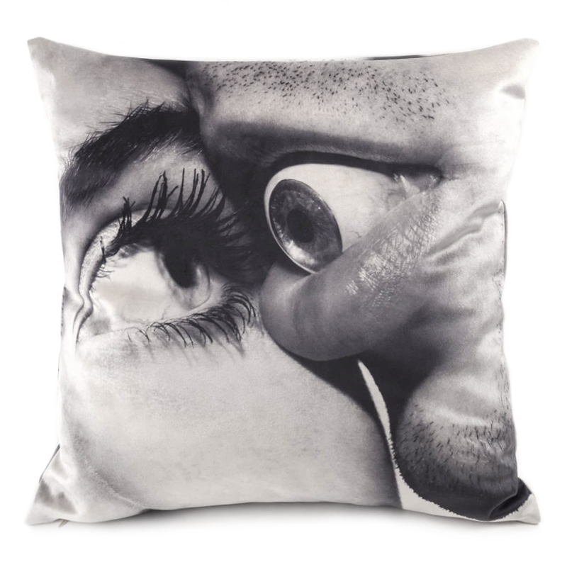 Подушка Seletti Cushion Eye Mouth Design Toiletpaper Серый Подушка Seletti Cushion Eye Mouth Design Toiletpaper Серый в Волгограде | Loft Concept