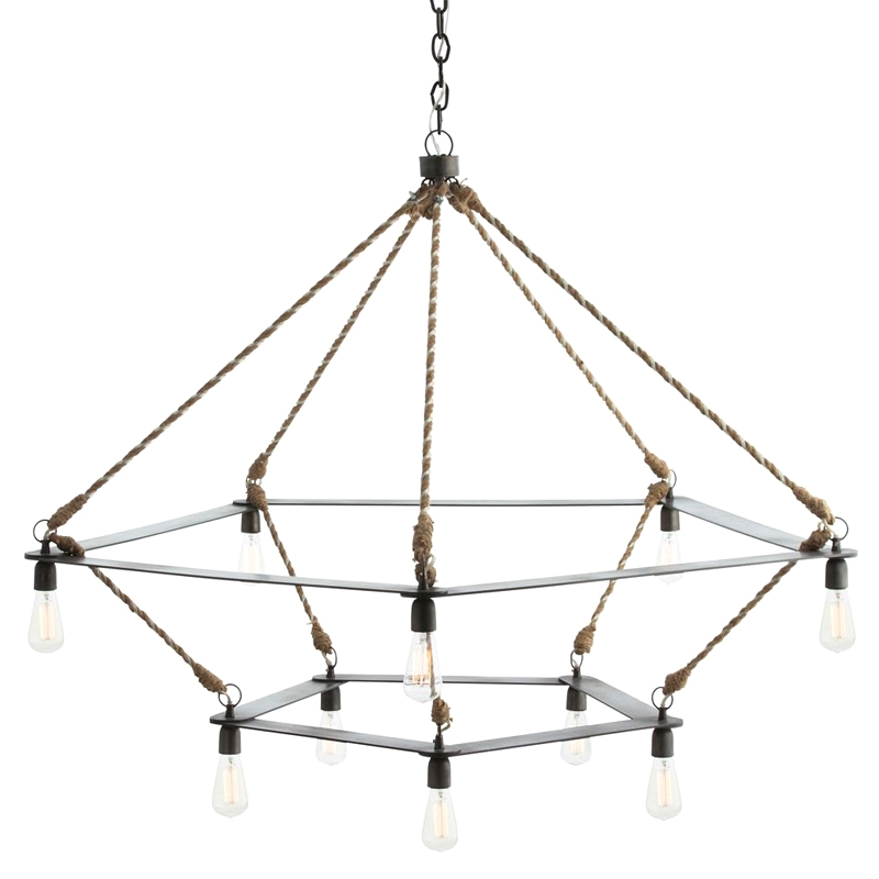 Люстра Arteriors MCINTYRE TWO TIERED CHANDELIER Черный Серый Люстра Arteriors MCINTYRE TWO TIERED CHANDELIER Черный Серый в Волгограде | Loft Concept